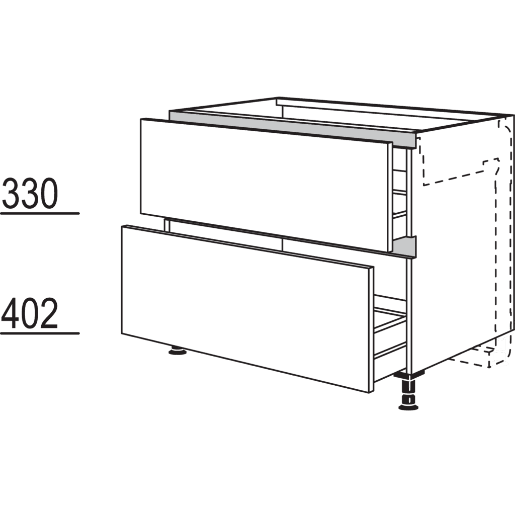 XL-Kochstellenschrank
für Kochfeldabzug