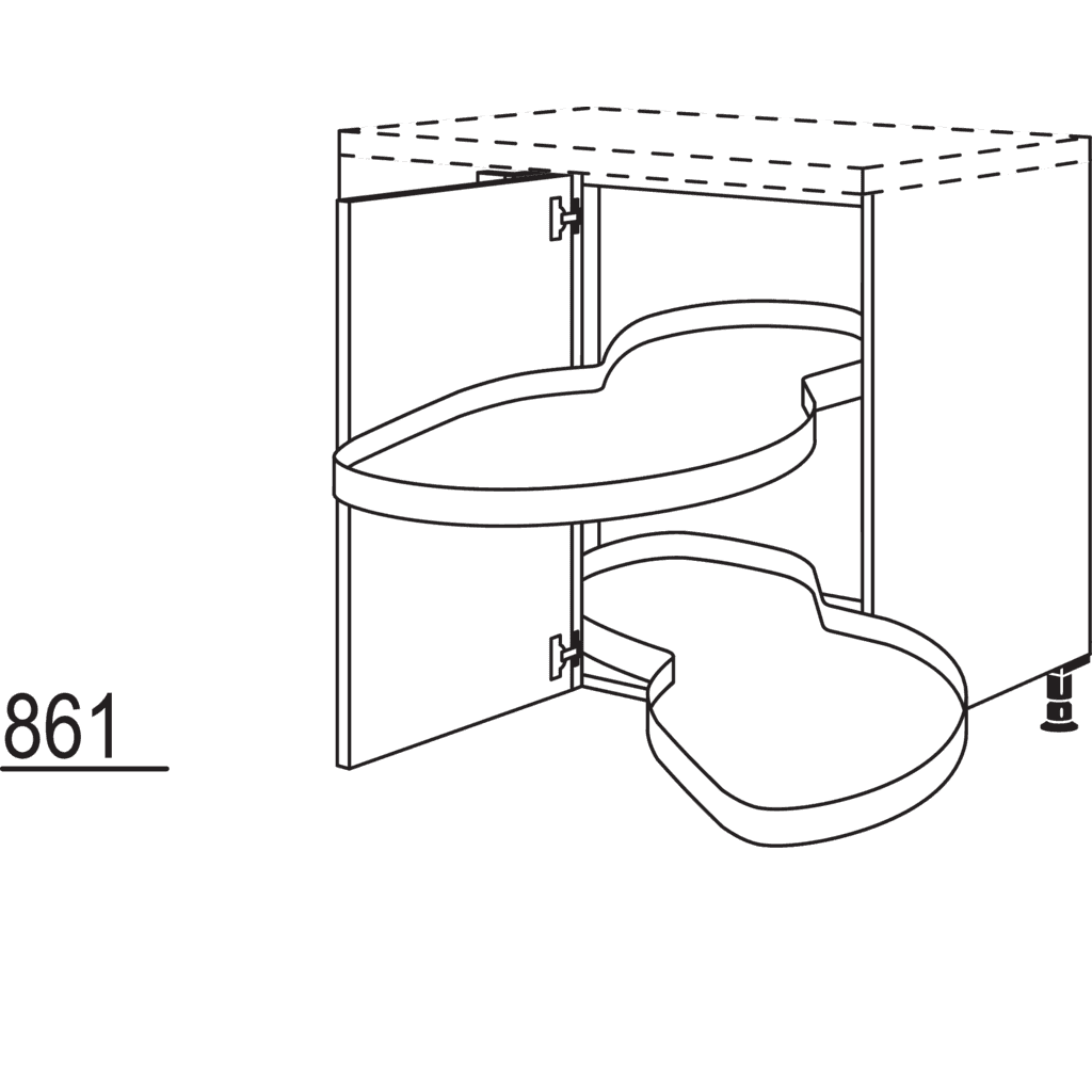 Maxi-Eckschrank mit
Schwenkauszug