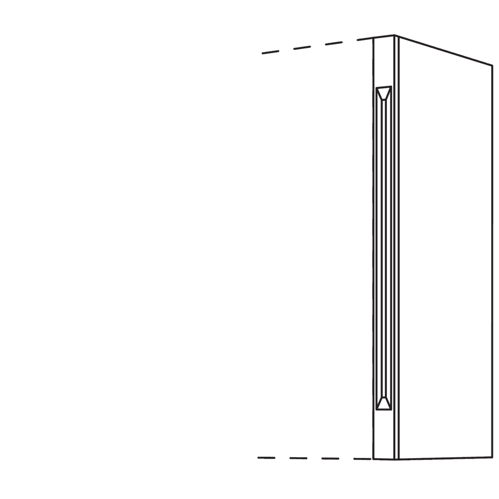 Wandschrank-Pilaster
für Wandschränke, Höhe 3