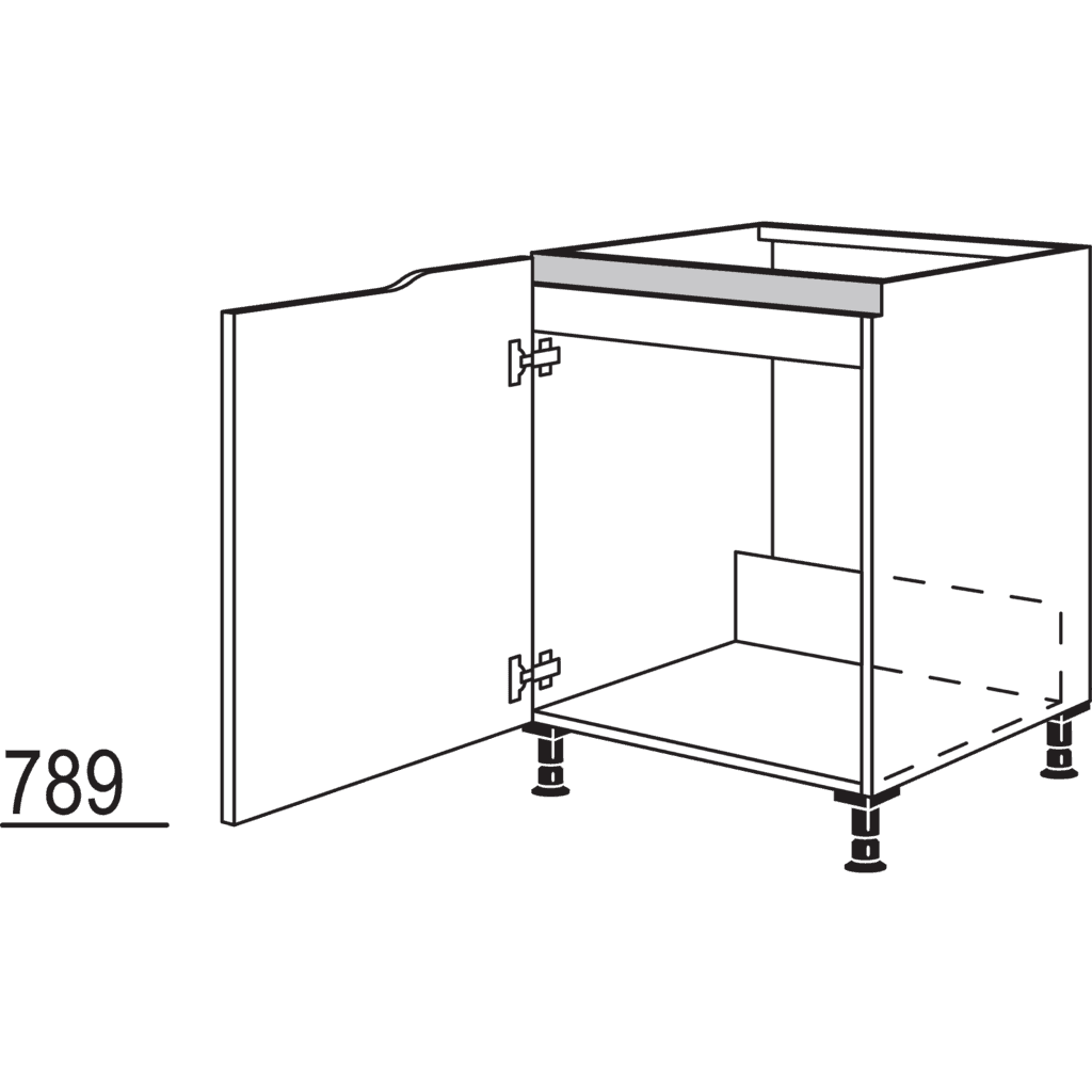 XL-Abschluss-Spülenschrank
Curve
