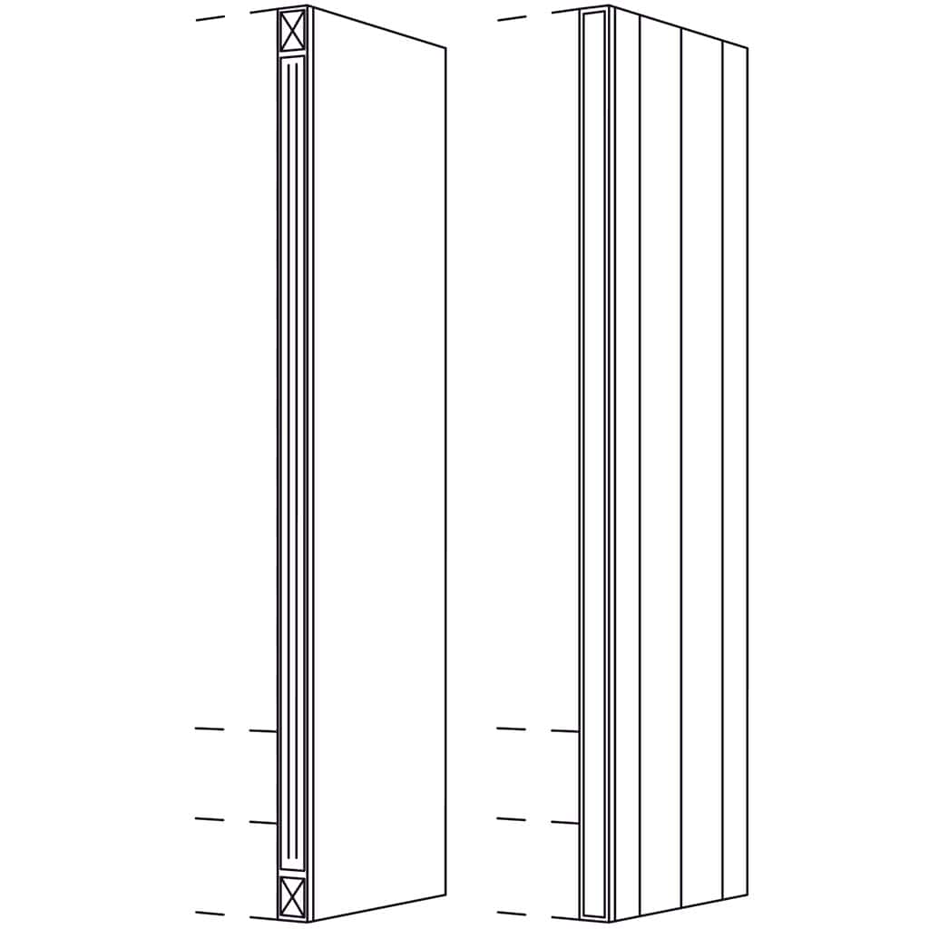 Aufsatzschrank-Pilaster
für Aufsatzschränke, Höhe 3