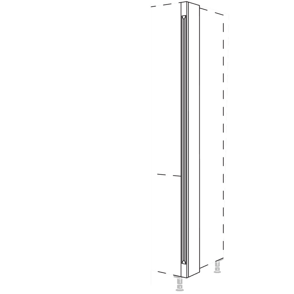 XL-Hochschrank-Pilaster als
Zwischenlösung
für Hochschränke, Höhe 2X