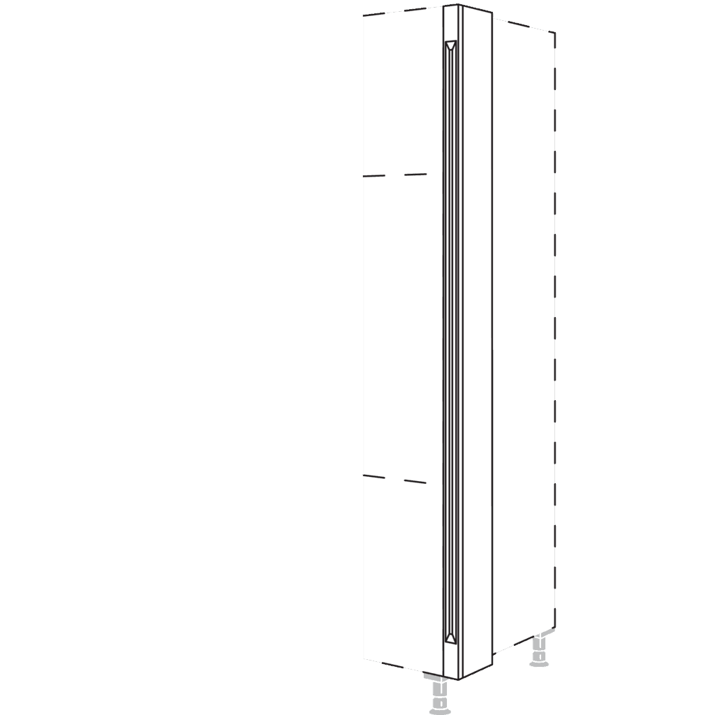Hochschrank-Pilaster als
Zwischenlösung
für Hochschränke, Höhe 1