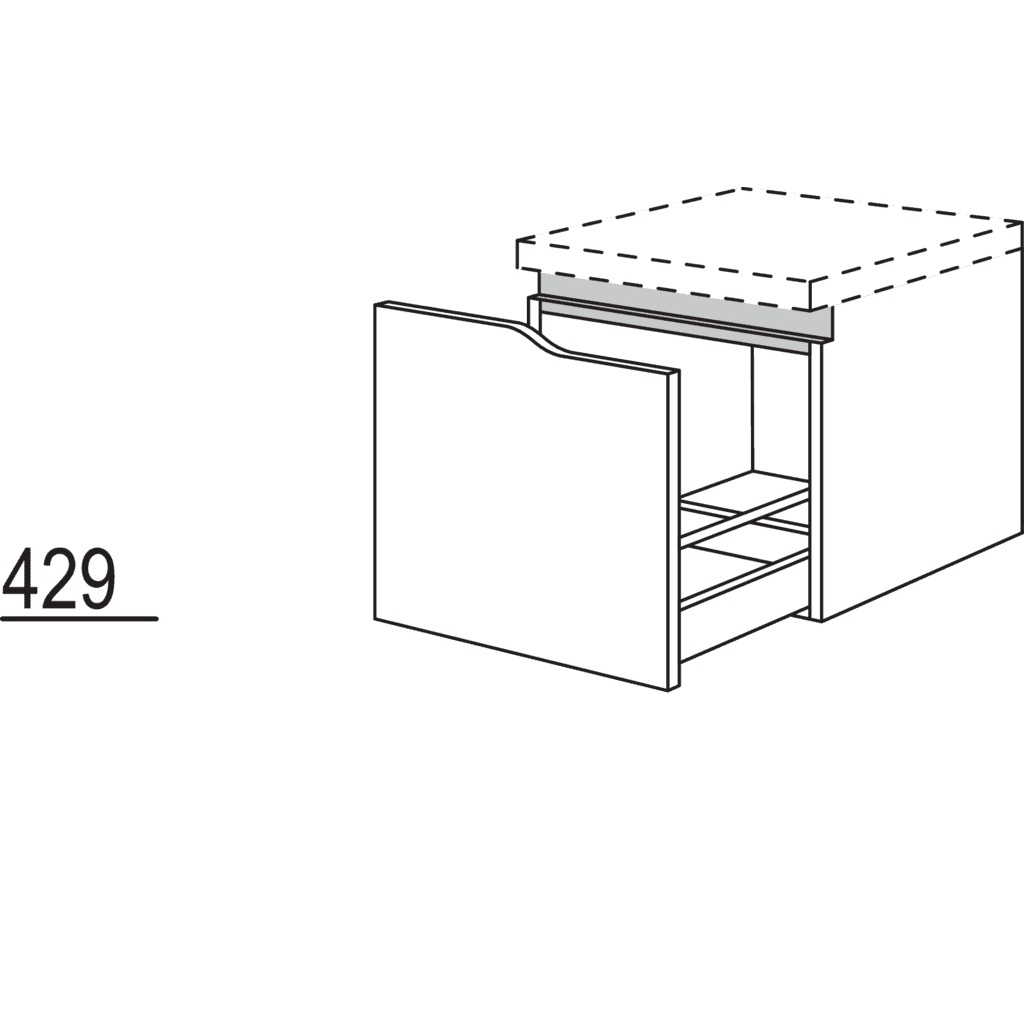 Abschluss-Auszugschrank Curve