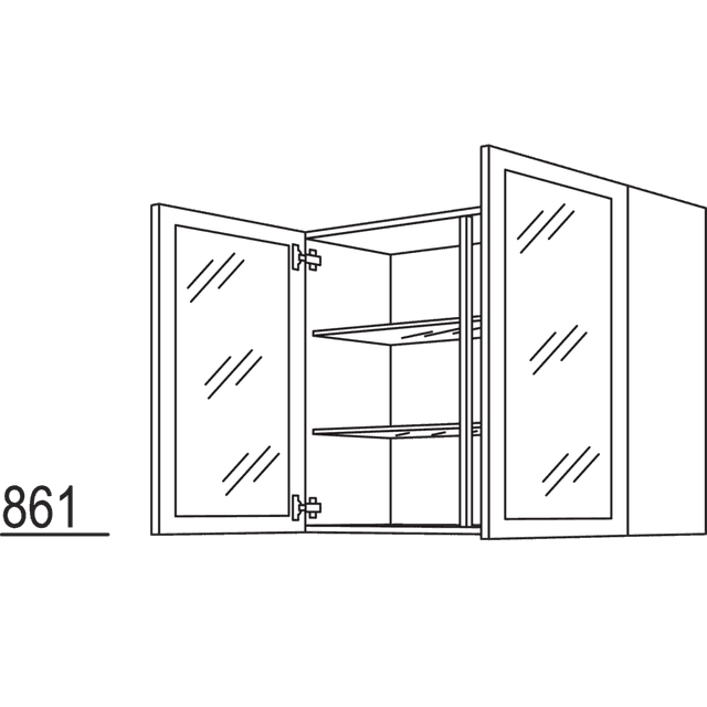 Wandschrank Glasrahmentür