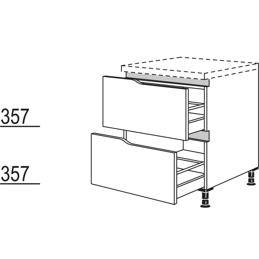 Abschluss-Auszugschrank Curve