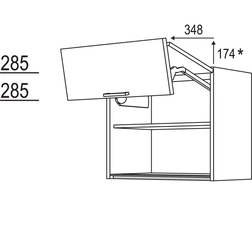 Wandschrank Falt-Lifttür