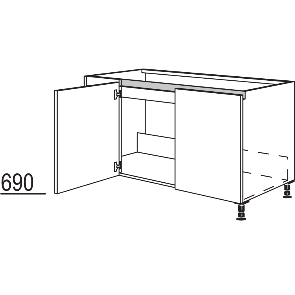 Spülen-Eckschrank