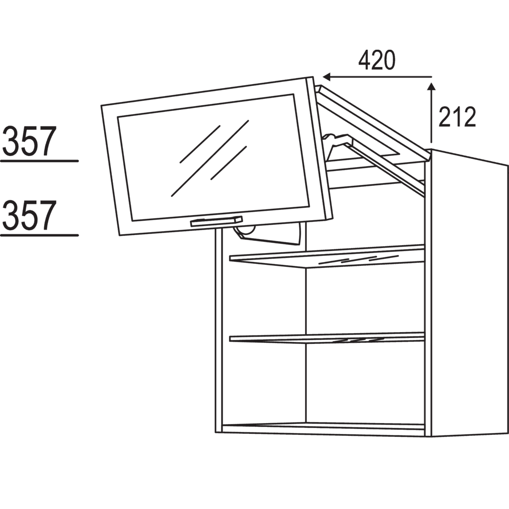 Wandschrank Falt-Lifttür