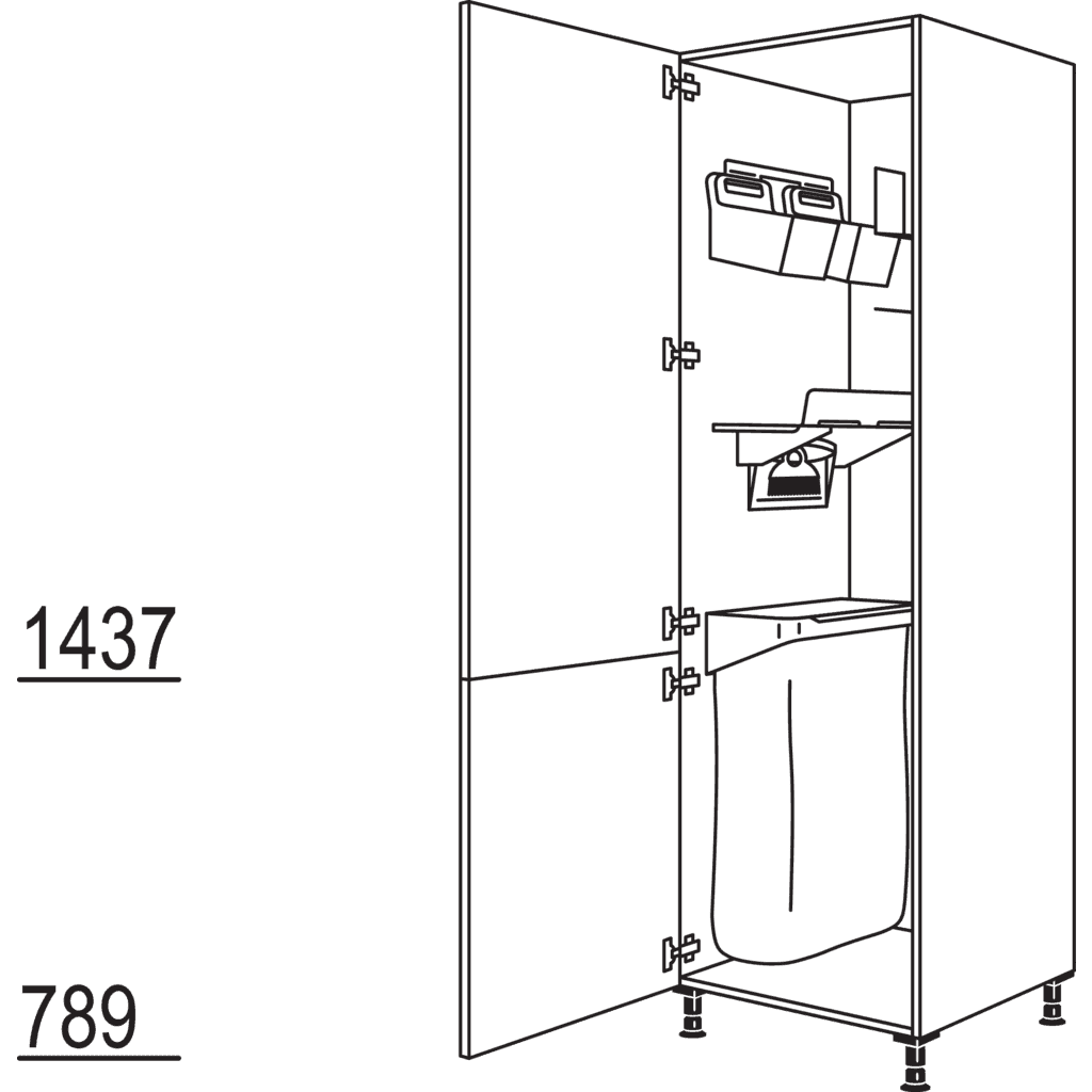 XL-Hochschrank mit
Ordnungssystem Laundry-Area