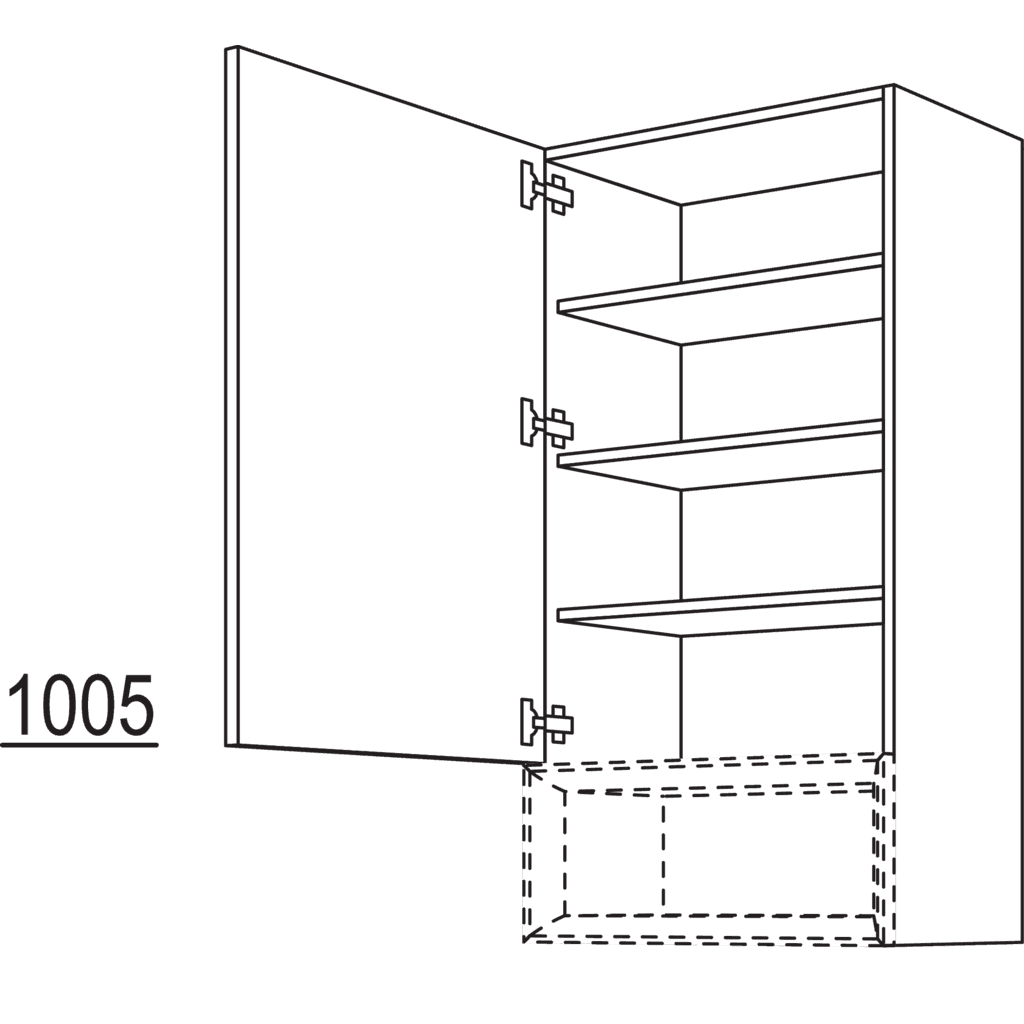 Wandschrank für
Regaleinsatz Case