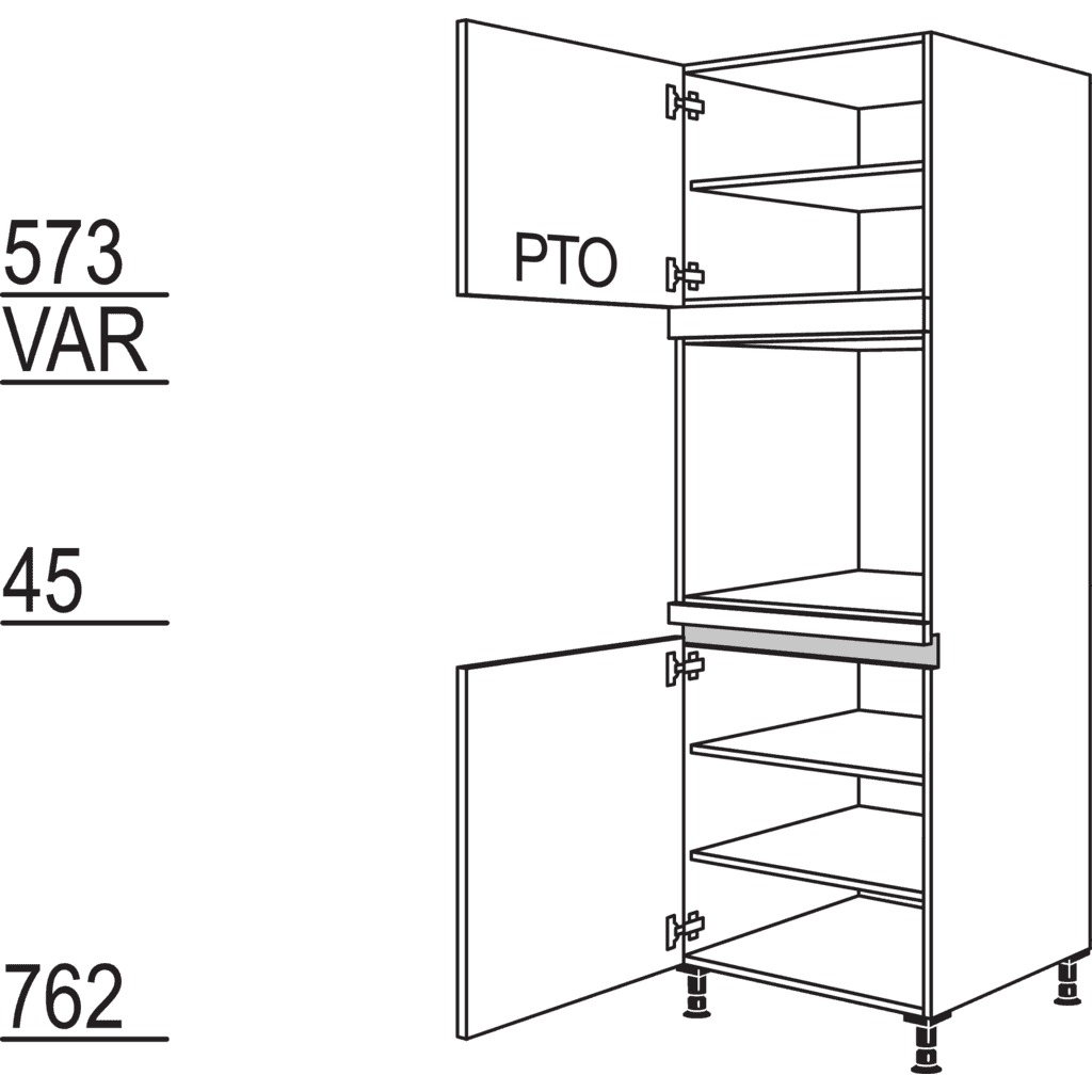 XL appliance conversion cabinet oven