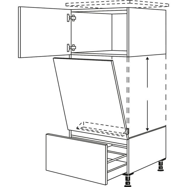 Nobilia Highboard für Spülmaschinen, Waschmaschinen & Wäschetrockner
