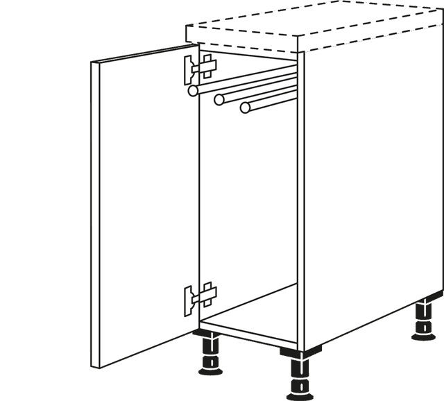 Nobilia Unterschrank mit Handtuchalter