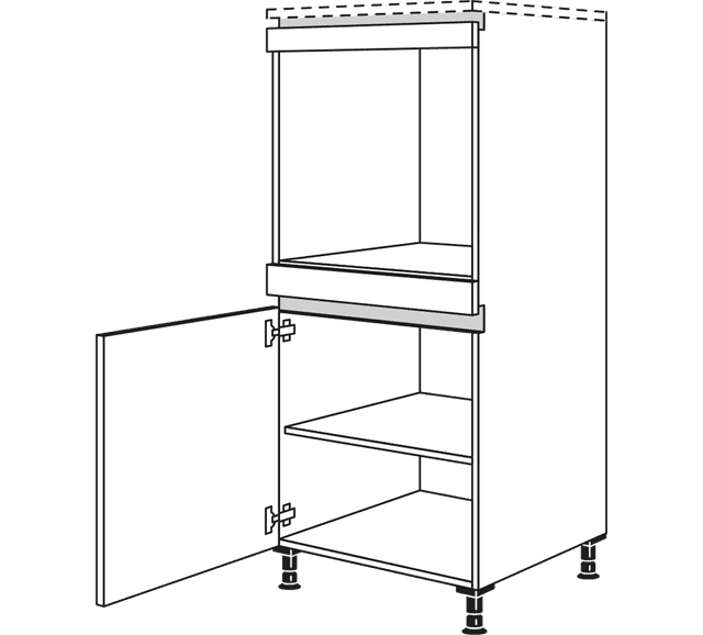 Nobilia Line N highboards appliance housing for oven, microwave, steamer and compact appliance