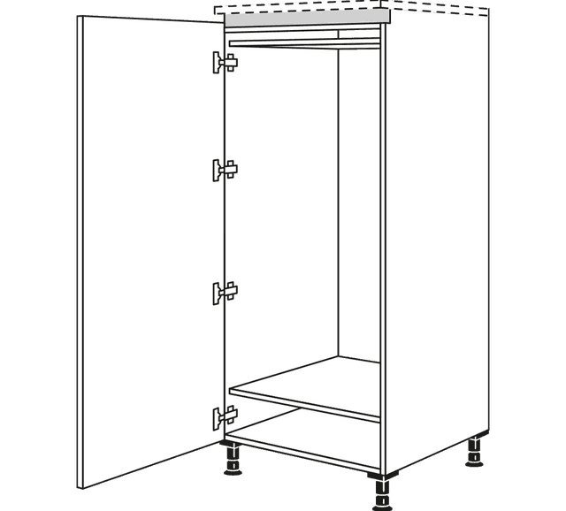 Nobilia Line N highboard appliance housing for refrigerator
