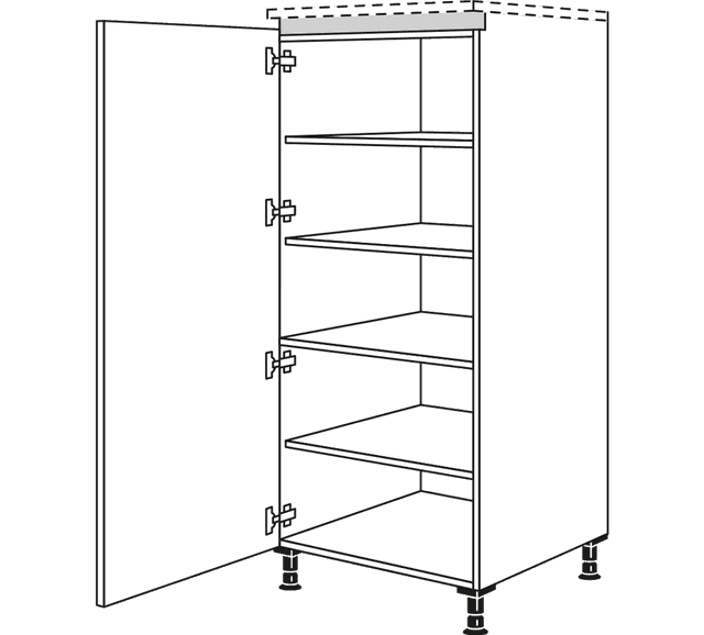 Nobilia Line N pantry cabinets as highboard