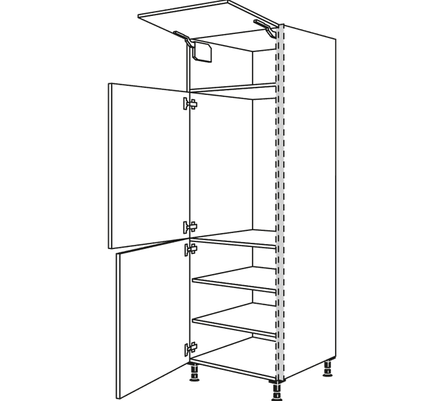 Nobilia Line N Hochschrank Geräteumbauten für Kühlschränke