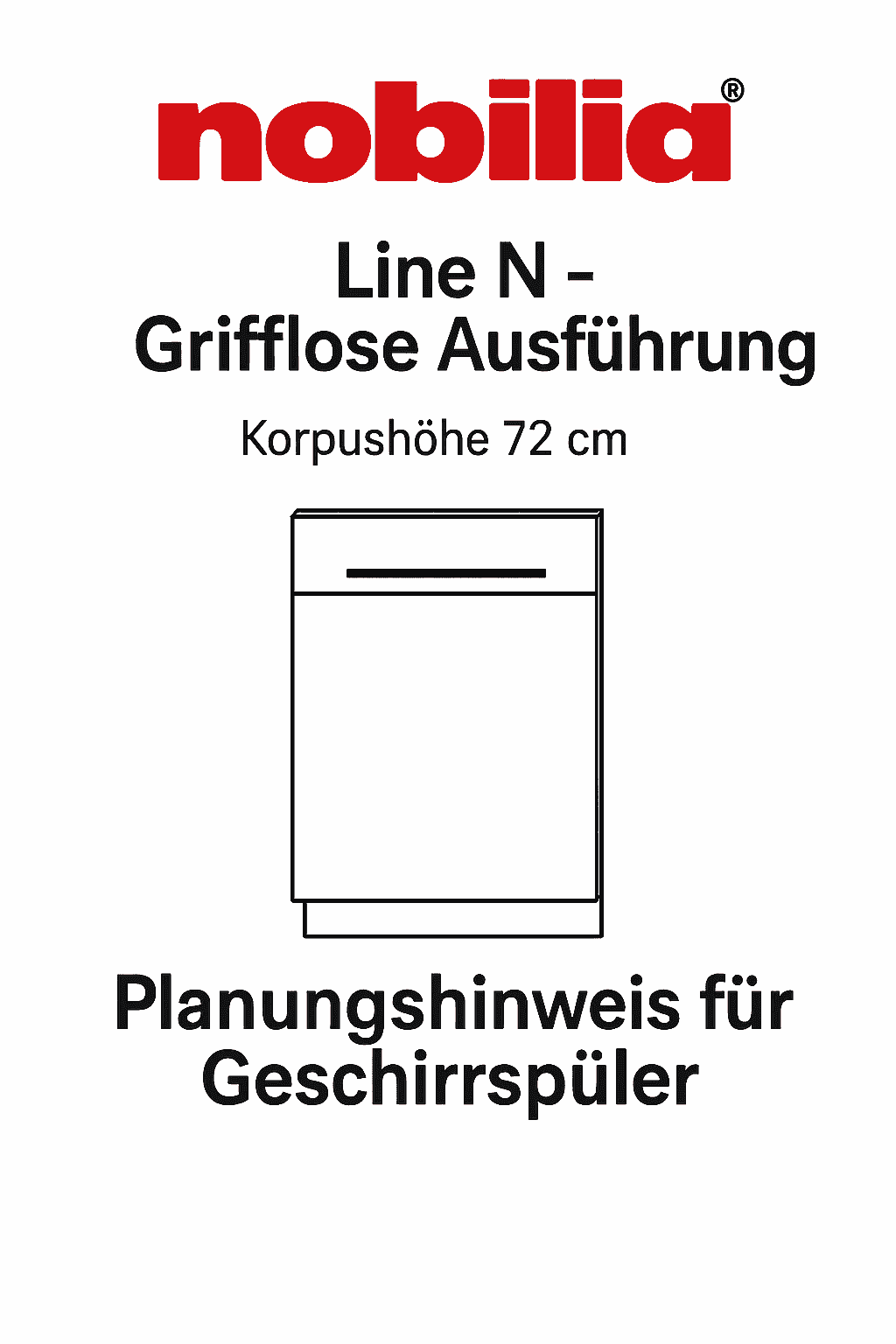 Nobilia Gerätetüren in 72 cm Korpushöhe - jetzt Planungshinweise anschauen