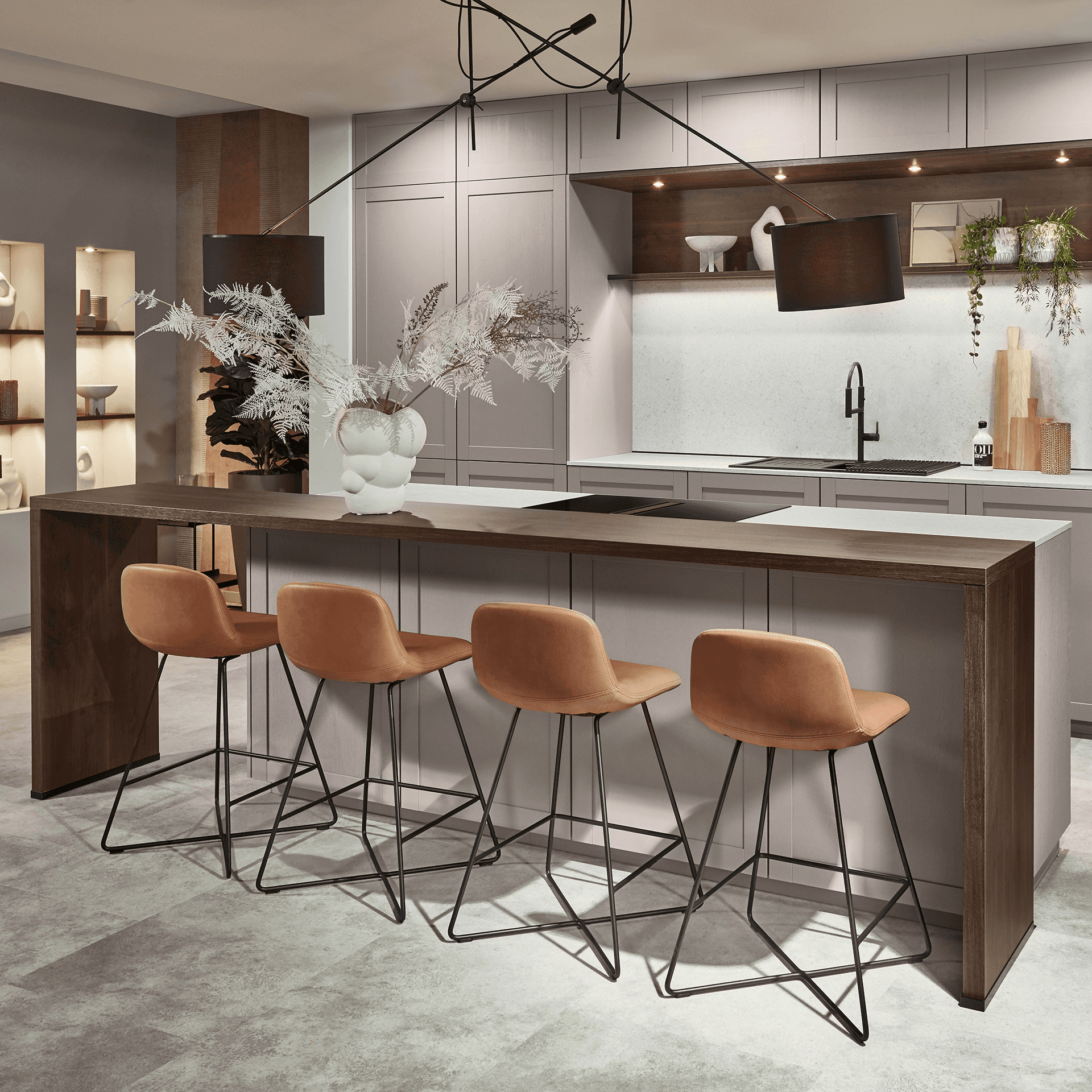 Nobilia back panel cladding for country-style kitchens