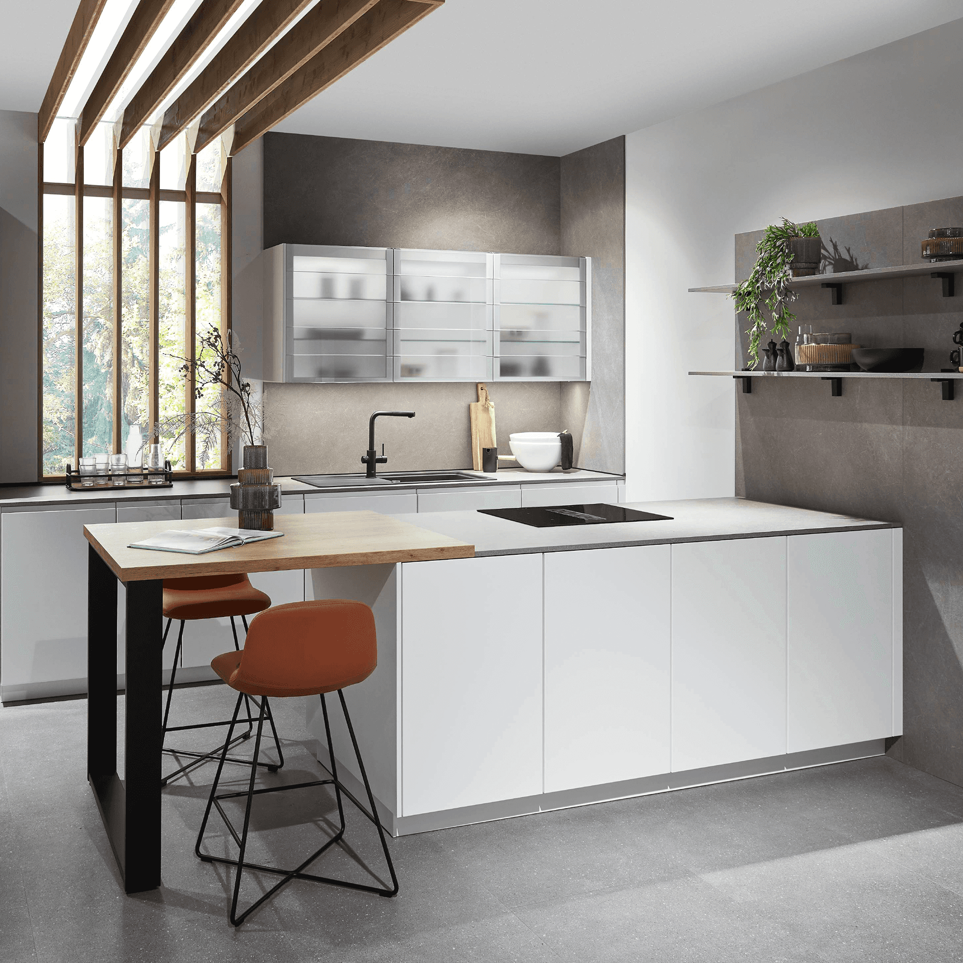 Neatly cladding kitchen cabinets with Nobilia