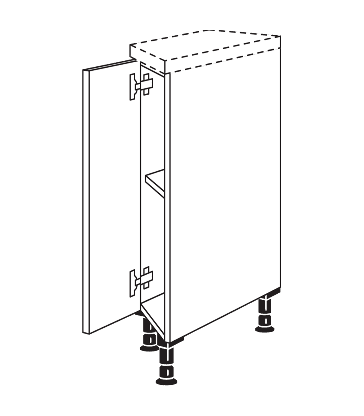 Nobilia Diagonaler Unterschrank  Z-Schrank für Küchen