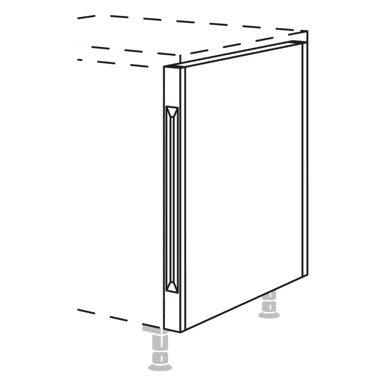 Nobilia Pilaster für Küchenunterschränke mit Landhaus Design