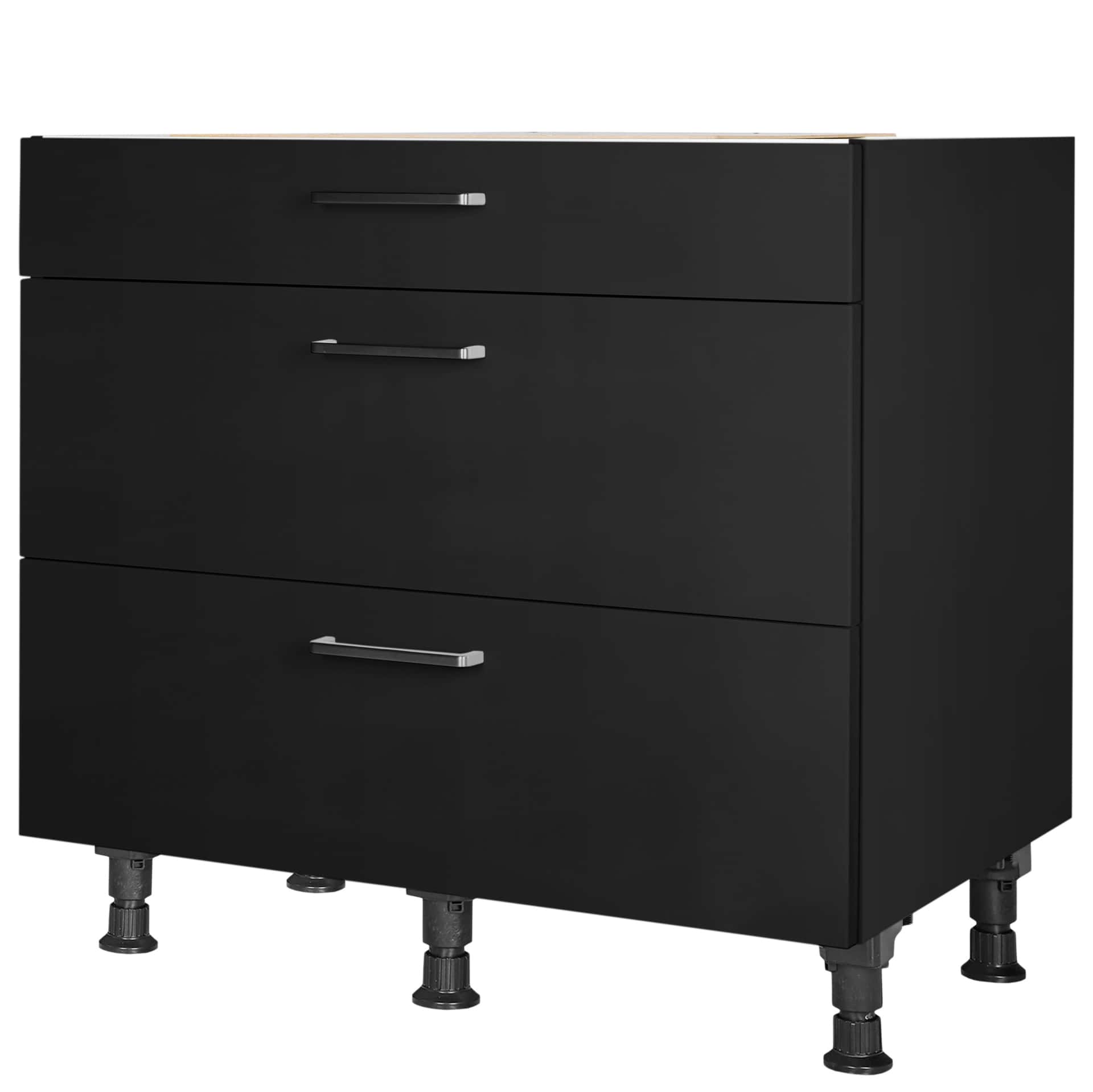 Nobilia Küchenunterschrank mit 90 cm Breite und 2 Auszügen