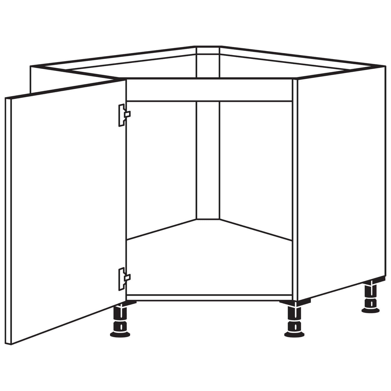 Nobilia Spüleneckschrank SPUED90 mit Breite von 90 cm