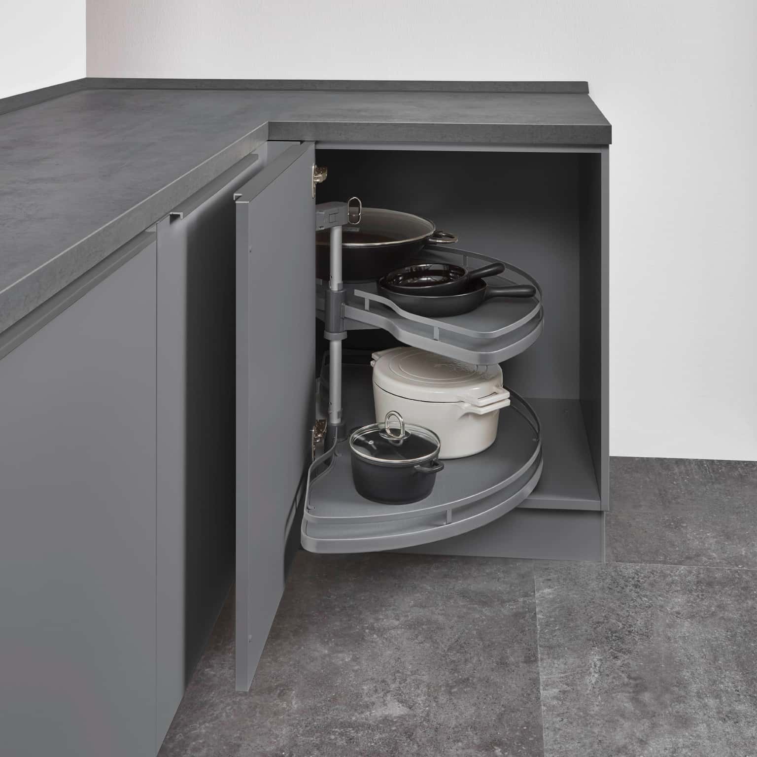 Nobilia Halb-Eckschrank | Küchenunterschrank mit Drehboden