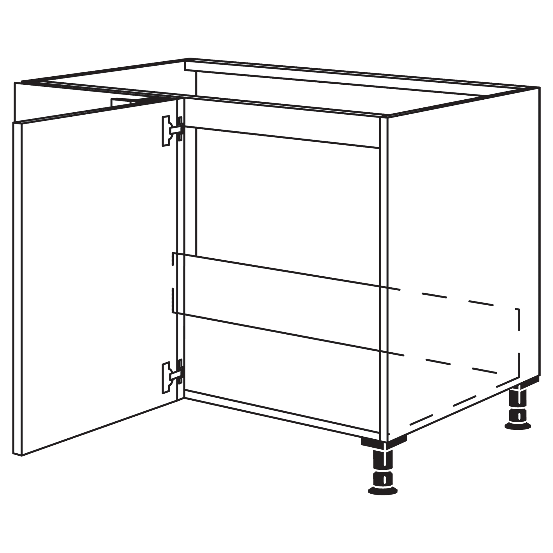Nobilia Spülenschrank als Halb-Eckschrank UED100-50