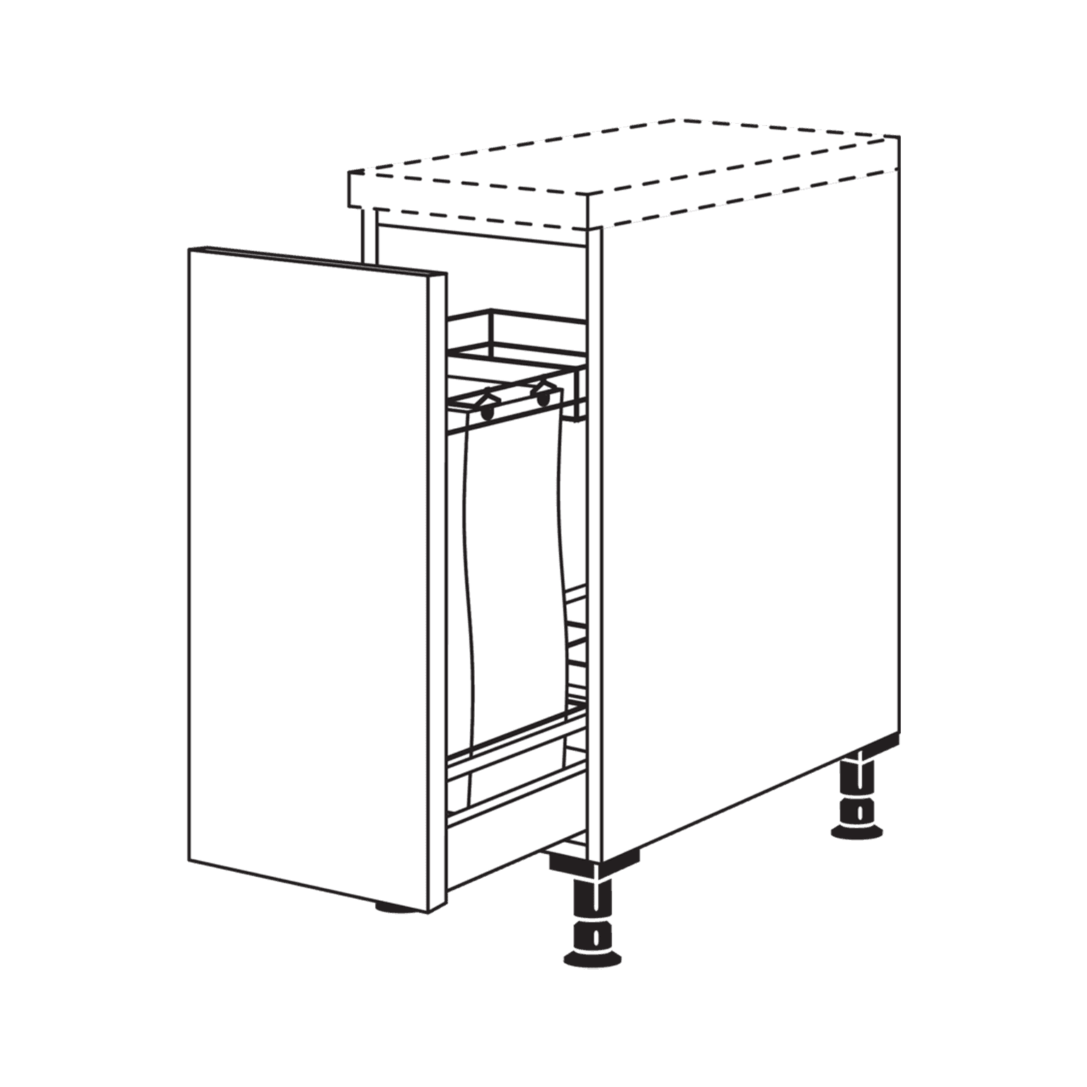 Nobilia Baguette-Schrank mit durchgehender Front