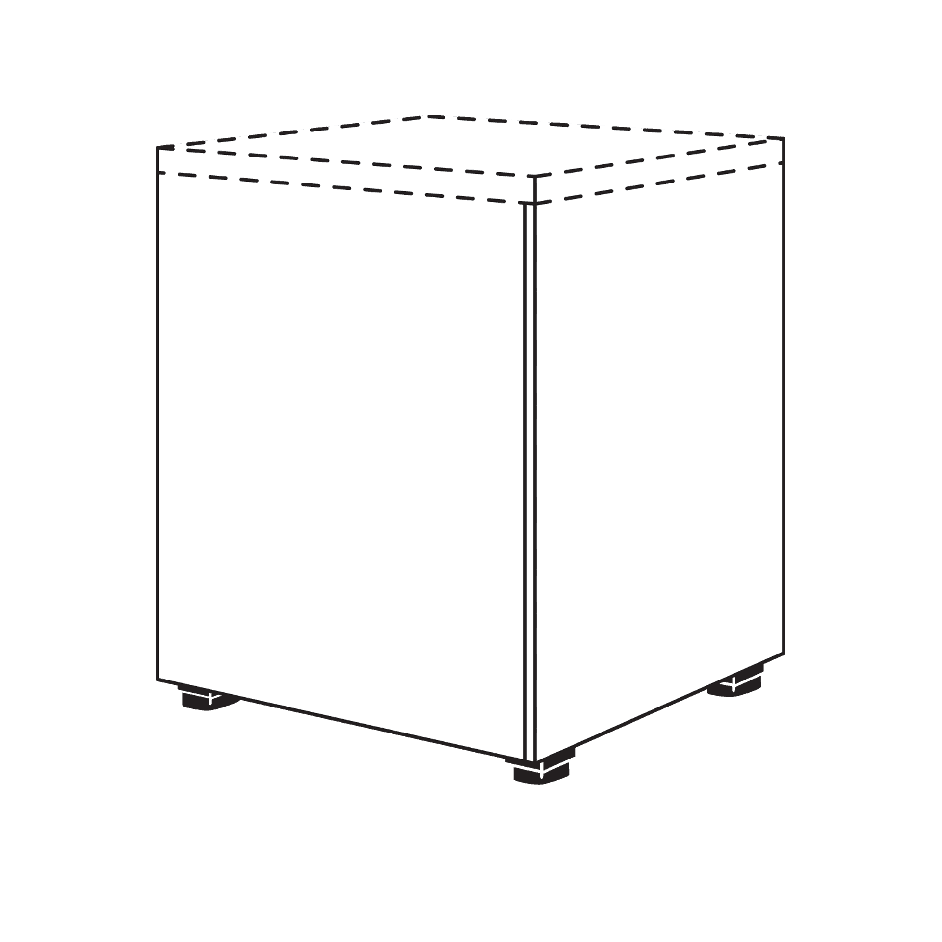 Nobilia Furn Spin Abschlusschrank UFSP60-X mit 81,7 cm Höhe