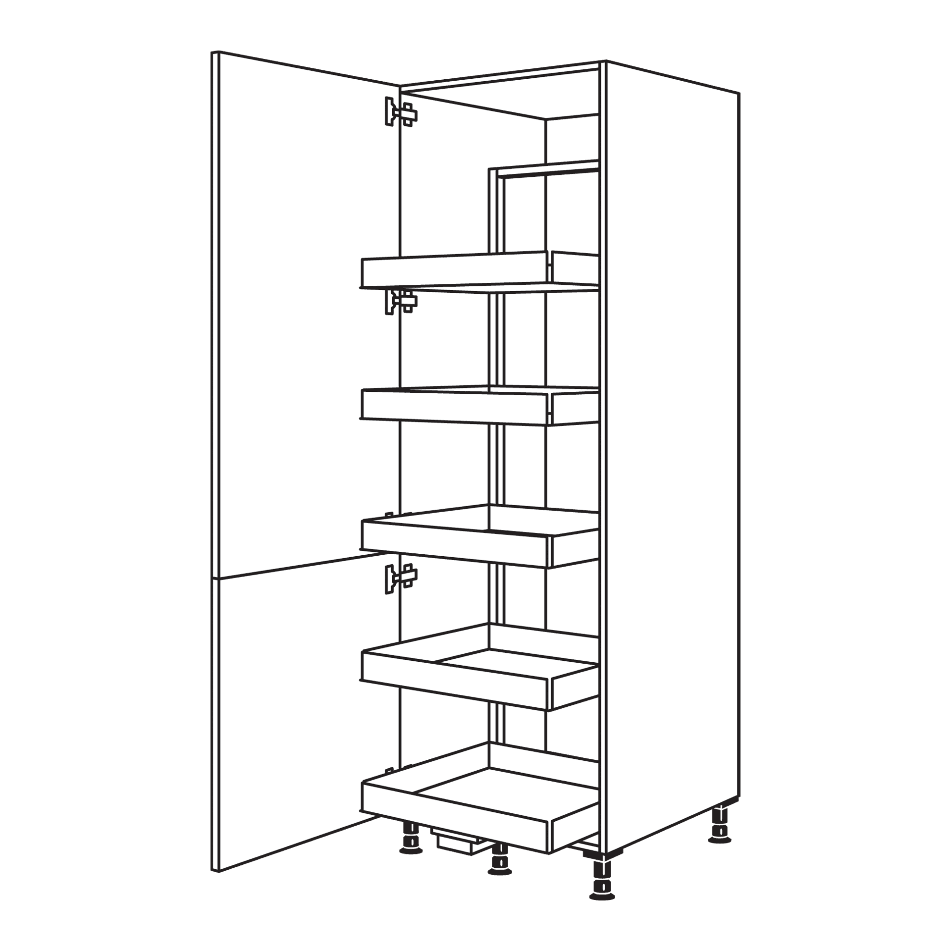 Nobilia Hochschrank Cargoauszug - HDC60-1