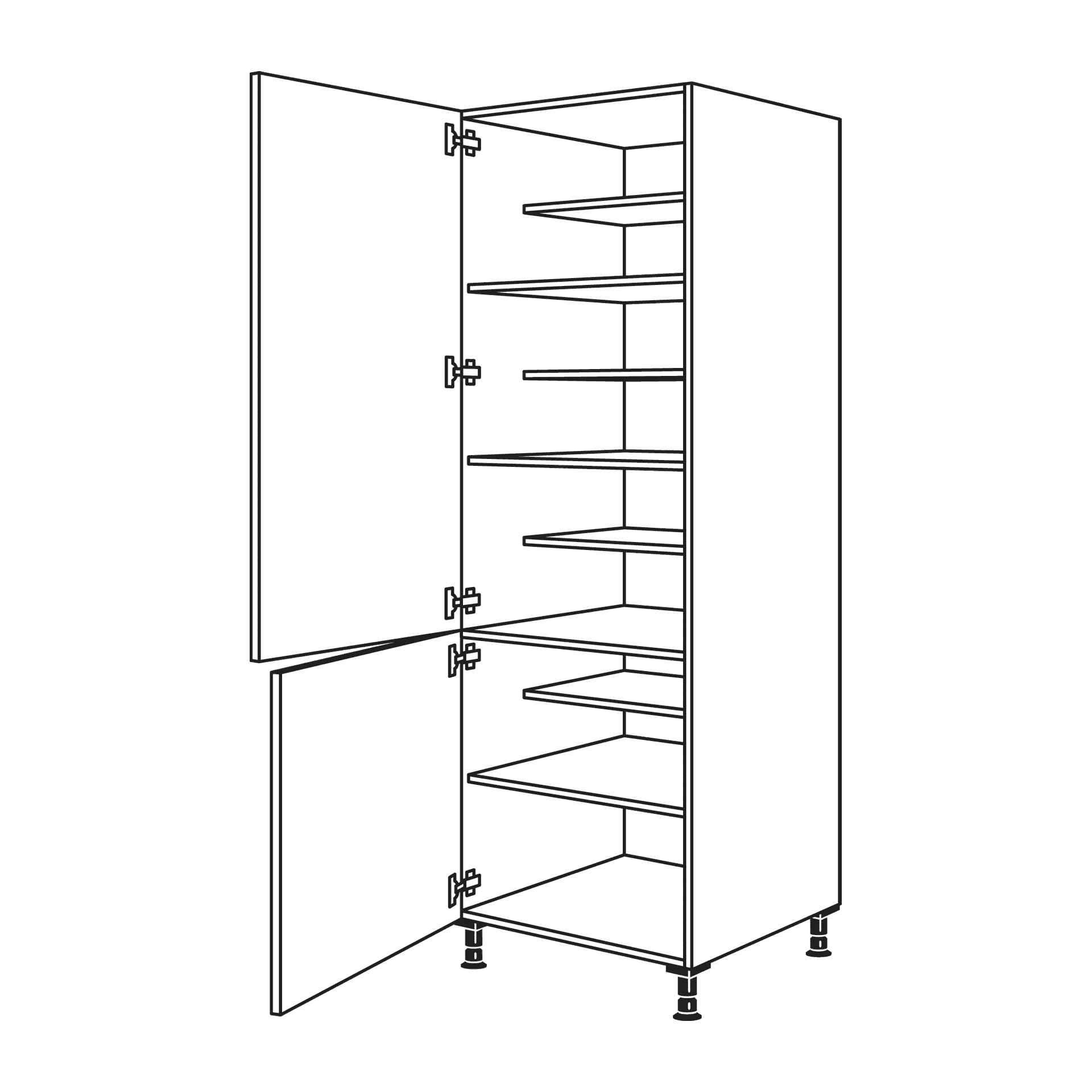 Nobilia Schuhschrank als Hochschrank Skizze