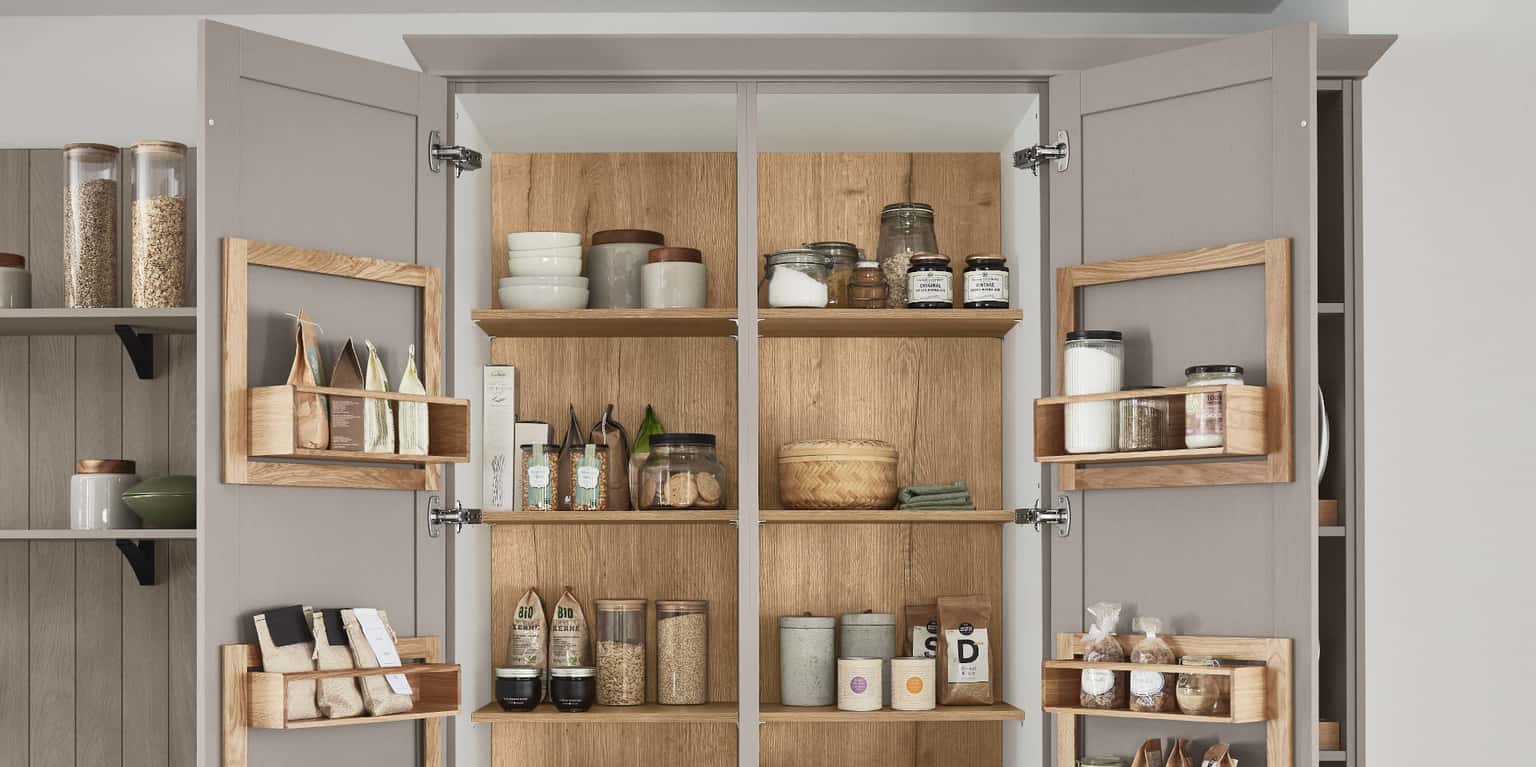 Nobilia Breakfastschrank in Landhaus Dekor für Hochschrankhöhen