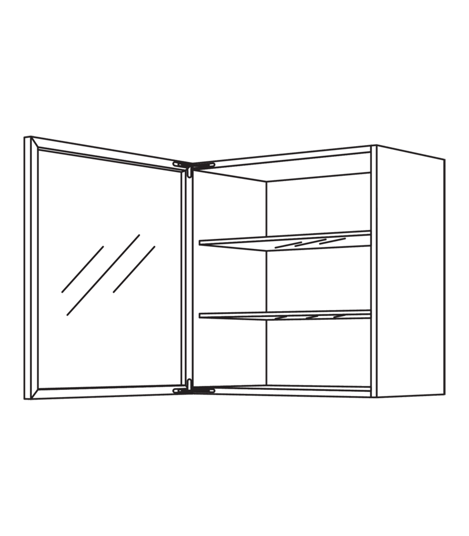 Nobilia Wandschrank mit Glas-Tür Air