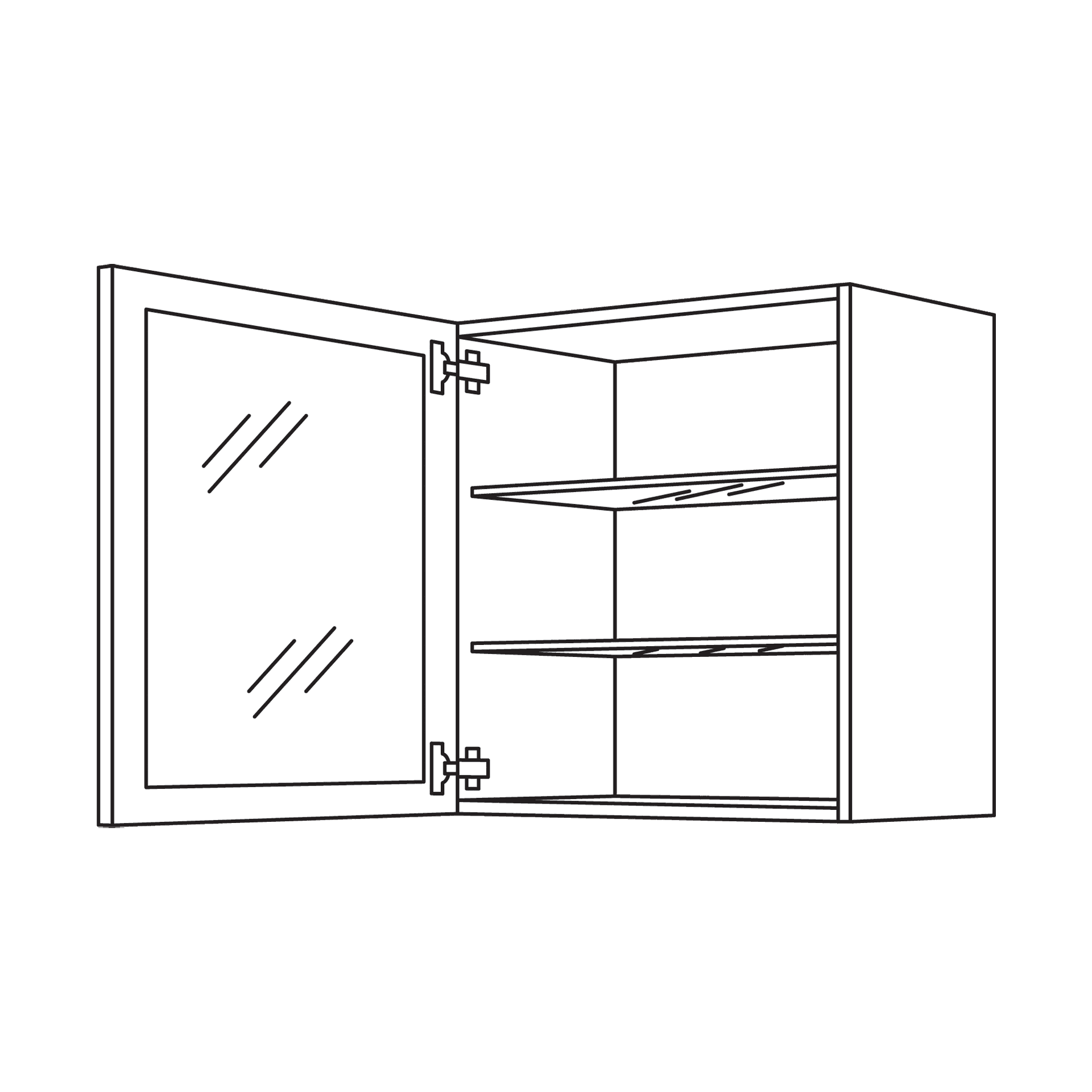 Nobilia Wandschrank mit Glasrahmentür