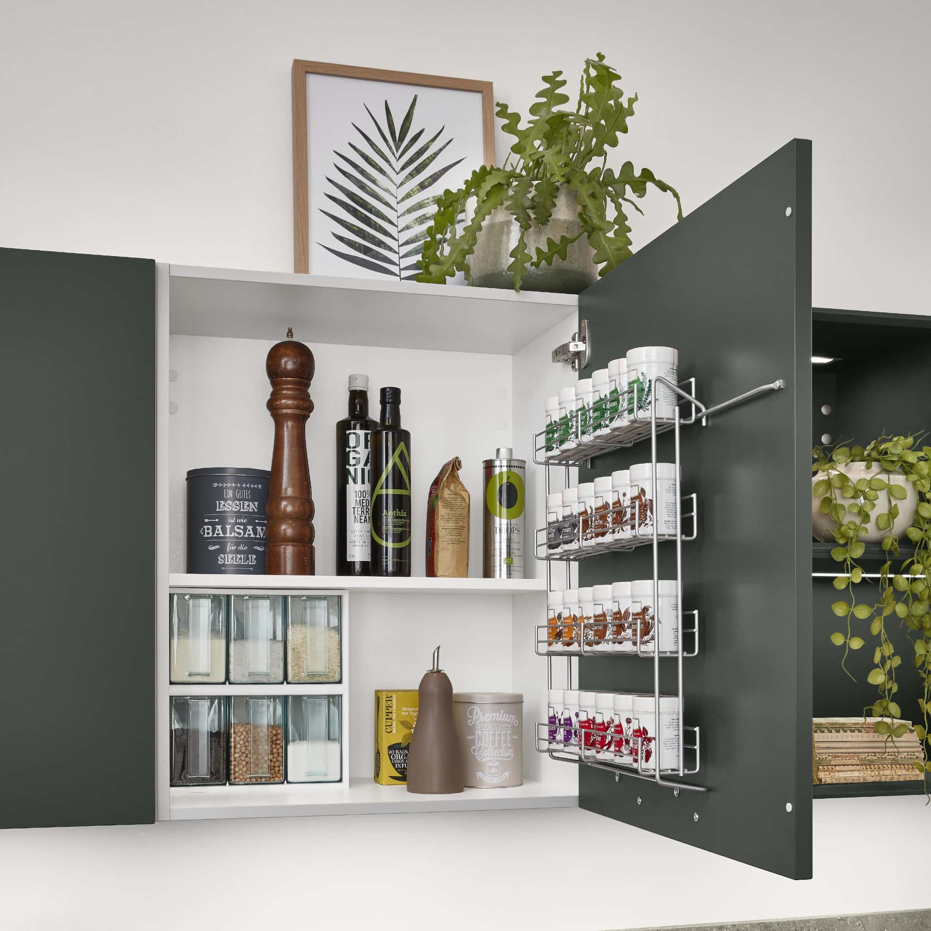 Nobilia Wandschrank mit Tür und Gewürzregal